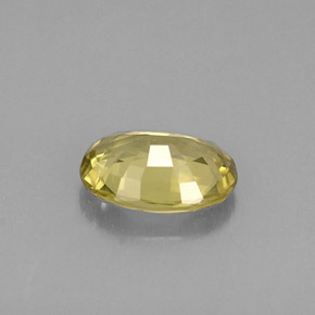0.68克拉天然黄色金绿宝石，椭圆形切割，6.4×4.7毫米，VS
