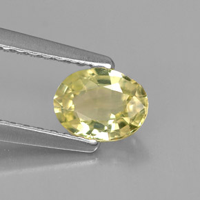 0.62克拉天然黄色金绿宝石，椭圆形切割，6×4.5毫米，VS