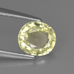 0.87克拉天然绿色金绿宝石，椭圆形切割，6.3×5.6毫米，VVS-VS
