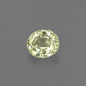 0.54克拉天然绿色金绿宝石，椭圆形切割，5.1×4.4毫米，VVS