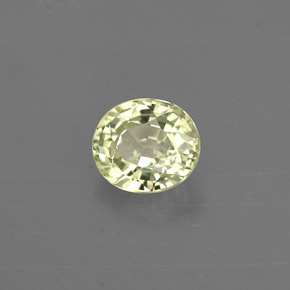 0.54克拉天然绿色金绿宝石，椭圆形切割，5.1×4.4毫米，VVS
