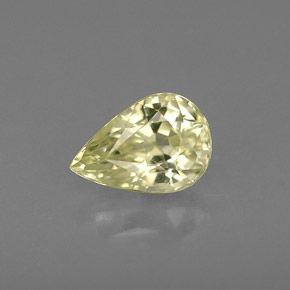 0.58克拉天然黄色金绿宝石，梨形，6×4.1毫米，VS-SI