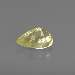 0.58克拉天然黄色金绿宝石，梨形，6×4.1毫米，VS-SI