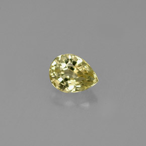 0.53克拉天然黄色金绿宝石，梨形，5.5×4.2毫米，VVS-VS