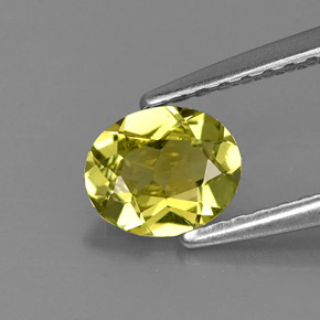 0.57克拉天然绿色金绿宝石，椭圆形切割，5.9×4.9毫米，VVS