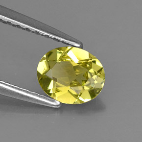 0.57克拉天然绿色金绿宝石，椭圆形切割，5.9×4.9毫米，VVS