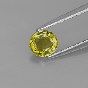 0.70克拉天然绿色金绿宝石，椭圆形切割，5.5×5.1毫米，VVS