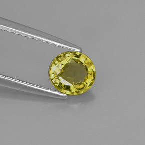 0.70克拉天然绿色金绿宝石，椭圆形切割，5.5×5.1毫米，VVS