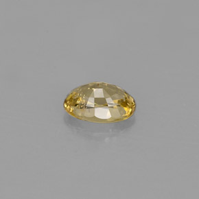 0.65克拉天然黄色金绿宝石，椭圆形切割，6.2×4.3毫米，VVS-VS