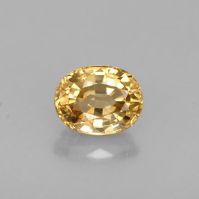 0.90克拉天然黄色金绿宝石，椭圆形切割，6.2×4.9毫米，VVS
