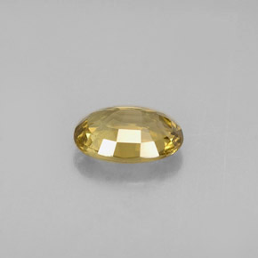 0.96克拉天然黄色金绿宝石，椭圆形切割，7.2×5.3毫米，VVS