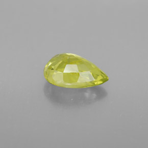 1.44克拉天然黄色金绿宝石，梨形，8.2×5.5毫米，VVS-VS