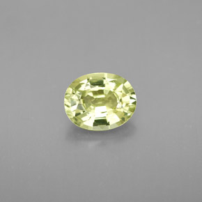 1.38克拉天然绿色金绿宝石，椭圆形切割，7.5×6毫米，VVS