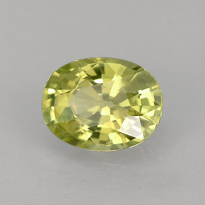 1.45克拉天然黄色金绿宝石，椭圆形切割，7.8×5.9毫米，VVS