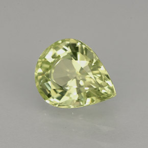 1.27克拉天然绿色金绿宝石，梨形，7.5×6毫米，IF