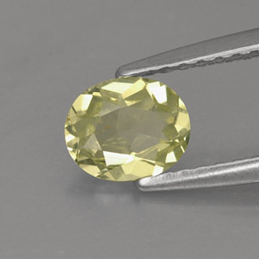 0.57克拉天然黄色金绿宝石，椭圆形切割，5.9×4.8毫米，VVS-VS