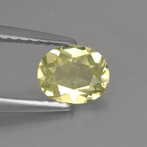 0.57克拉天然黄色金绿宝石，椭圆形切割，5.9×4.8毫米，VVS-VS
