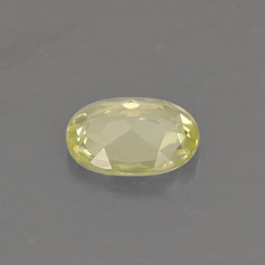 0.62克拉天然黄色金绿宝石，椭圆形切割，6.1×5.1毫米，VVS-VS