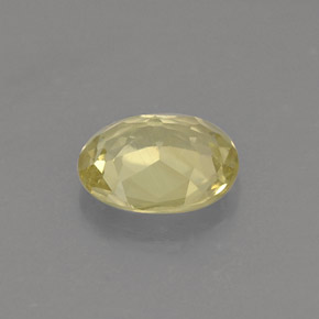 0.68克拉天然黄色金绿宝石，椭圆形切割，6.2×5.1毫米，VS