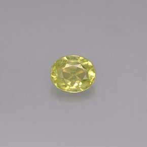 0.45克拉天然黄色金绿宝石，椭圆形切割，5.1×4.1毫米，VS