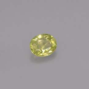 0.45克拉天然黄色金绿宝石，椭圆形切割，5.1×4.1毫米，VS