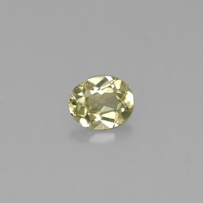 0.52克拉天然绿色金绿宝石，椭圆形切割，5.3×4.3毫米，VS