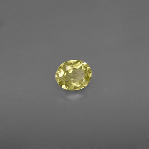 0.44克拉天然黄色金绿宝石，椭圆形切割，5.1×4.3毫米，VS