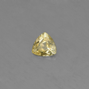 0.40克拉天然黄色金绿宝石，三角形，4.8×4.7毫米，VS
