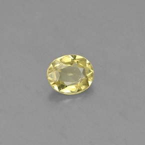0.56克拉天然绿色金绿宝石，椭圆形切割，5.5×4.6毫米，VS