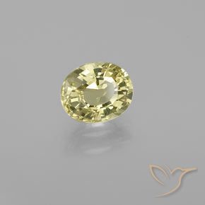 1.12克拉天然金绿玉，椭圆形，VVS-VS