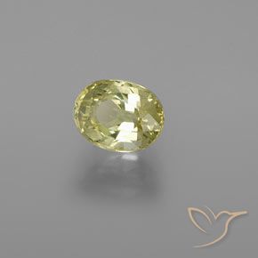 1.24克拉天然金绿玉，椭圆形，VVS-VS