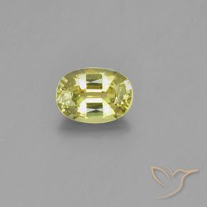 1.01ct 天然 中浅黄色 金绿玉, 椭圆形, VVS-VS