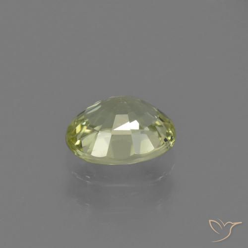 1.08克拉天然绿色金绿宝石，椭圆形切割，6.7×5.4毫米，VVS