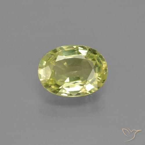 1.20ct 天然 中黄色 金绿玉, 椭圆形, VVS-VS