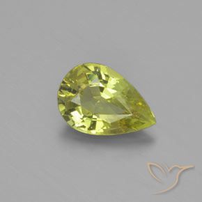 1.13ct 天然 中黄色 金绿玉, 梨形, VVS-VS