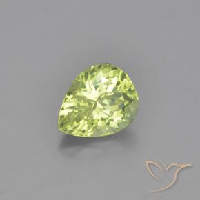 1.12克拉天然金绿玉，梨形，VVS