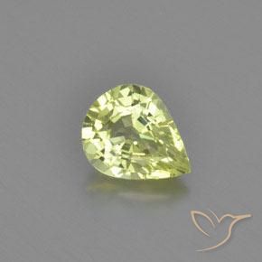1.18ct 天然 黄绿色 金绿玉, 梨形, VVS