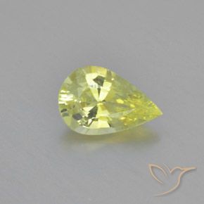 1.15ct 天然 柠檬黄 金绿玉, 梨形, VVS
