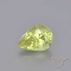 1.18ct 天然 柠檬黄 金绿玉, 梨形, VS