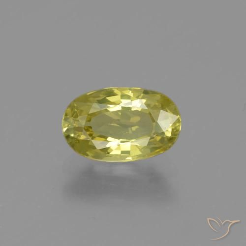 1.15ct 天然 中黄色 金绿玉, 椭圆形, VVS-VS