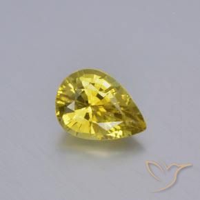 1.03ct 天然 第戎黄 金绿玉, 梨形, VVS