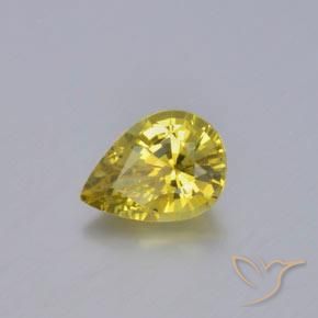 1.03克拉天然金绿玉，梨形，VVS