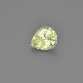 1.12克拉天然黄色金绿宝石，梨形，7.1×5.9毫米，VVS-VS
