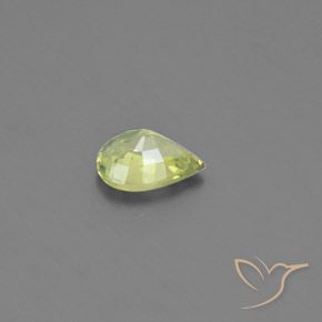 0.82克拉天然金绿玉，梨形，VS