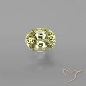 1.02ct 天然 淡黄色 金绿玉, 椭圆形, VVS