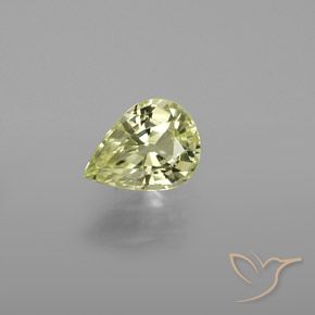1.28ct 天然 淡黄色 金绿玉, 梨形, VVS