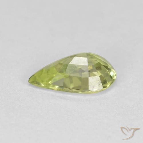 0.89克拉天然金绿玉，梨形，VVS