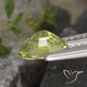 1.00克拉天然金绿玉，椭圆形，VVS
