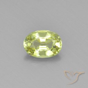 1.00ct 天然 淡黄色 金绿玉, 椭圆形, VVS