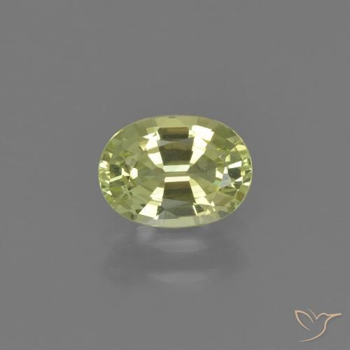 1.01ct 天然 绿黄色 金绿玉, 椭圆形, VVS